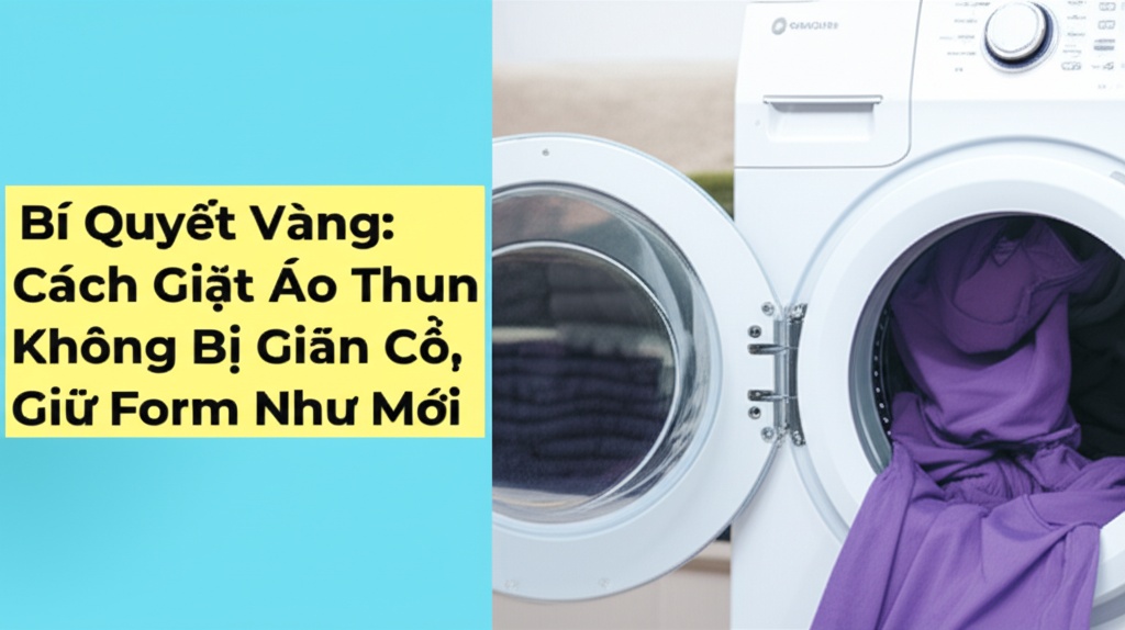 Hình minh họa cho bài viết: Bí Quyết Vàng: Cách Giặt Áo Thun Không Bị Giãn Cổ, Giữ Form Như Mới