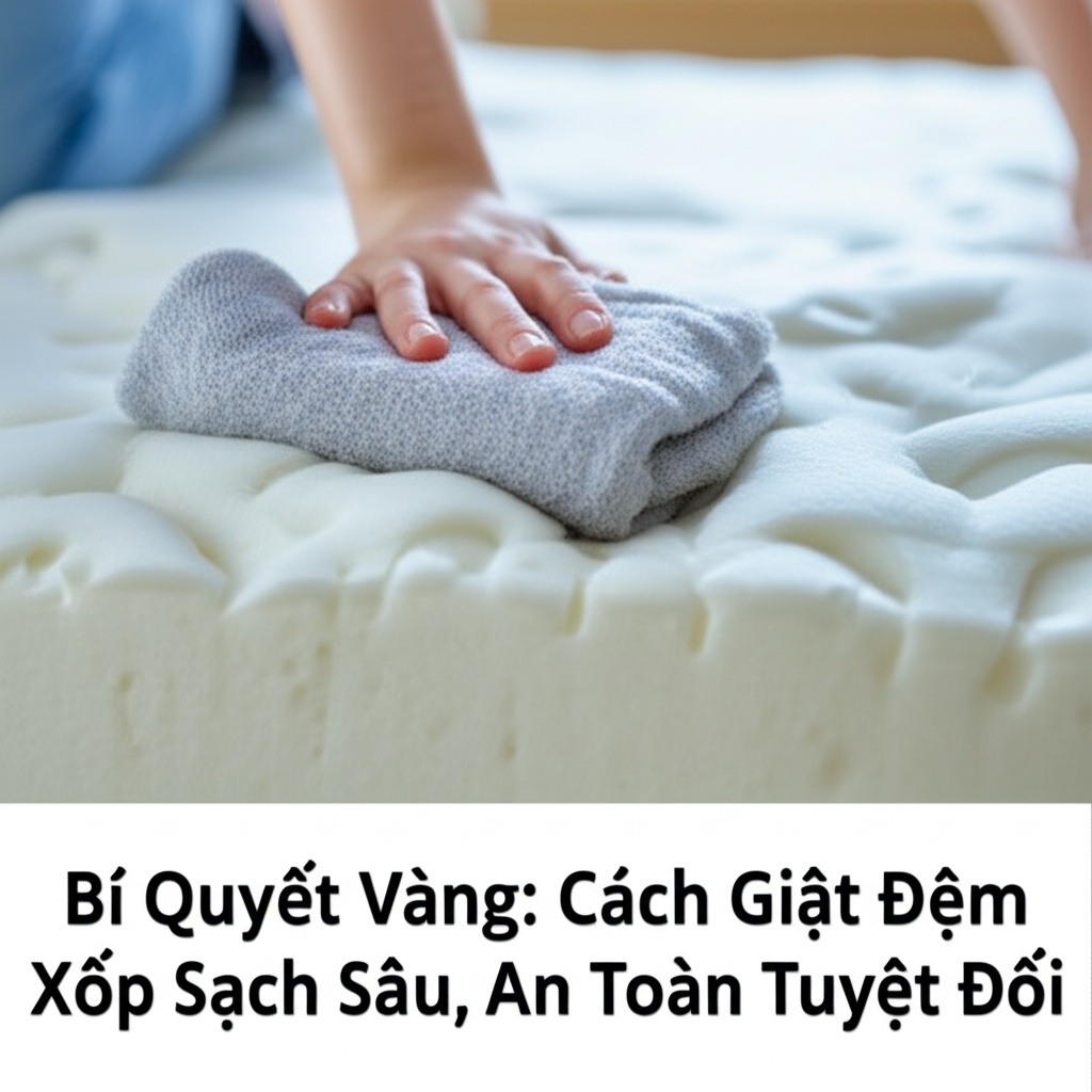 Hình minh họa cho bài viết: Bí Quyết Vàng: Cách Giặt Đệm Xốp Sạch Sâu, An Toàn Tuyệt Đối