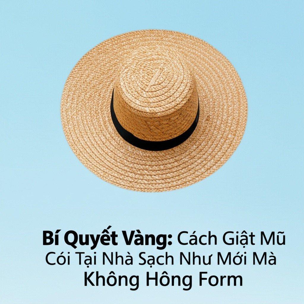 Hình minh họa cho bài viết: Bí Quyết Vàng: Cách Giặt Mũ Cói Tại Nhà Sạch Như Mới Mà Không Hỏng Form