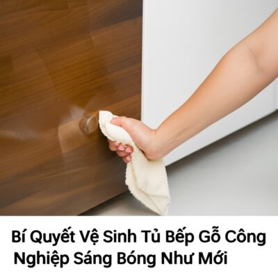 Bí Quyết Vệ Sinh Tủ Bếp Gỗ Công Nghiệp Sáng Bóng Như Mới