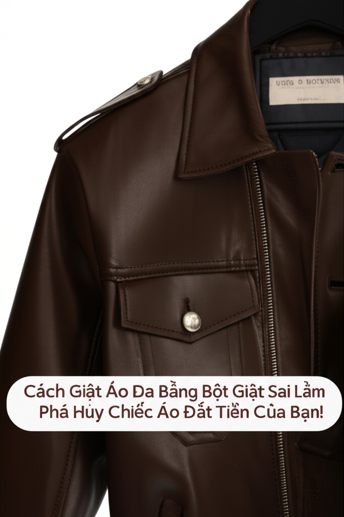 Hình minh họa cho bài viết: Cách Giặt Áo Da Bằng Bột Giặt: Sai Lầm Phá Hủy Chiếc Áo Đắt Tiền Của Bạn!