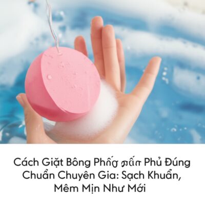 Cách Giặt Bông Phấn Phủ Đúng Chuẩn Chuyên Gia: Sạch Khuẩn, Mềm Mịn Như Mới