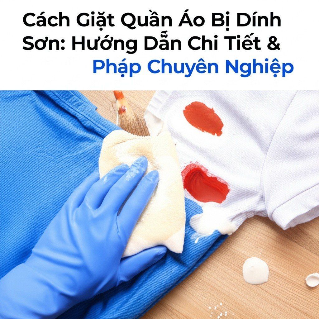 Hình minh họa cho bài viết: Cách Giặt Quần Áo Bị Dính Sơn: Hướng Dẫn Chi Tiết & Giải Pháp Chuyên Nghiệp