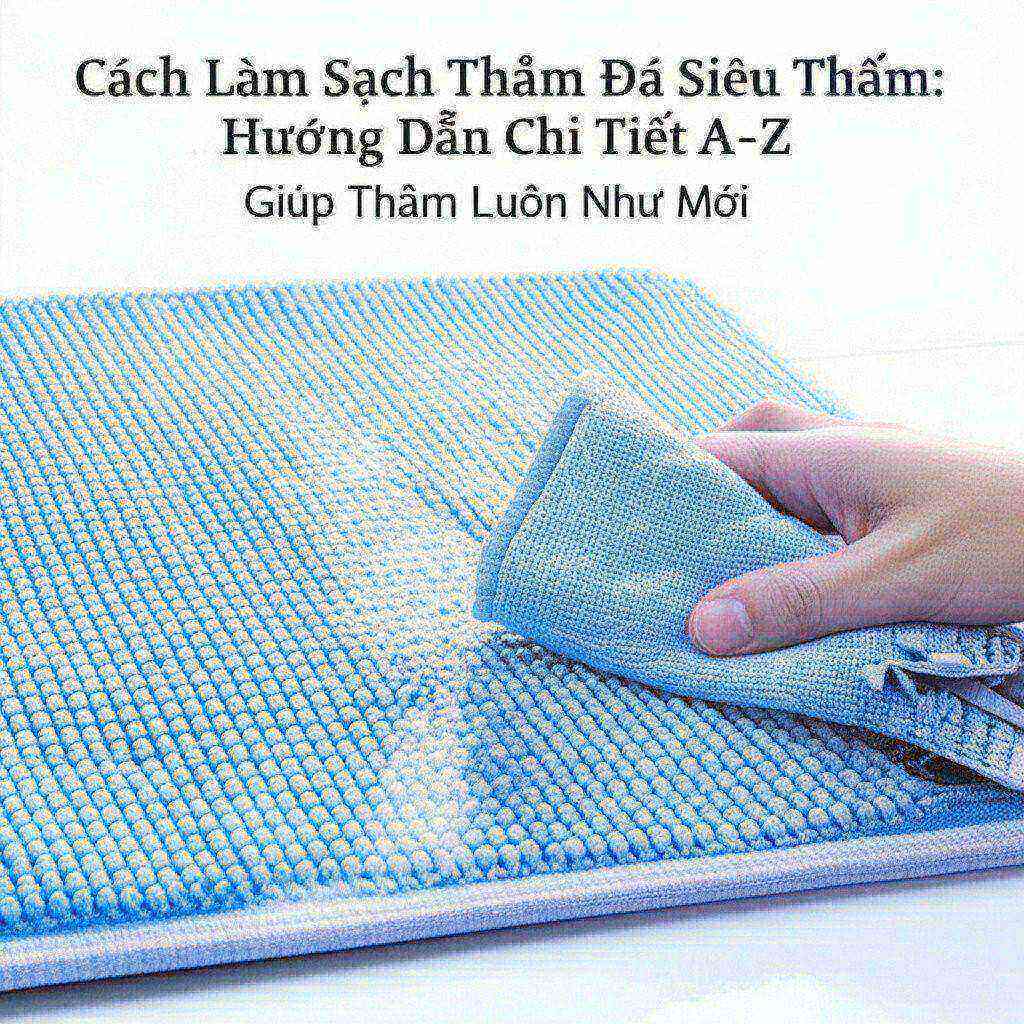 Hình minh họa cho bài viết: Cách Làm Sạch Thảm Đá Siêu Thấm: Hướng Dẫn Chi Tiết A-Z Giúp Thảm Luôn Như Mới