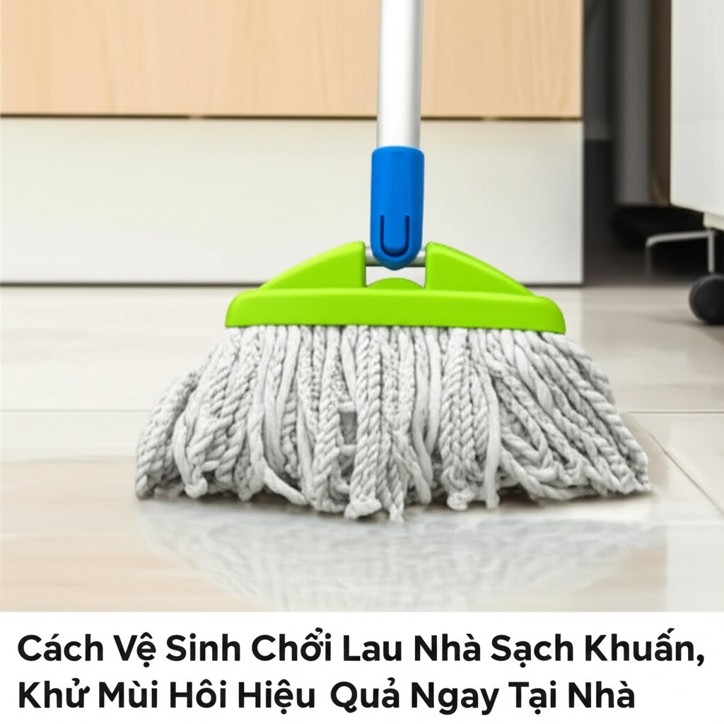 Hình minh họa cho bài viết: Cách Vệ Sinh Chổi Lau Nhà Sạch Khuẩn, Khử Mùi Hôi Hiệu Quả Ngay Tại Nhà