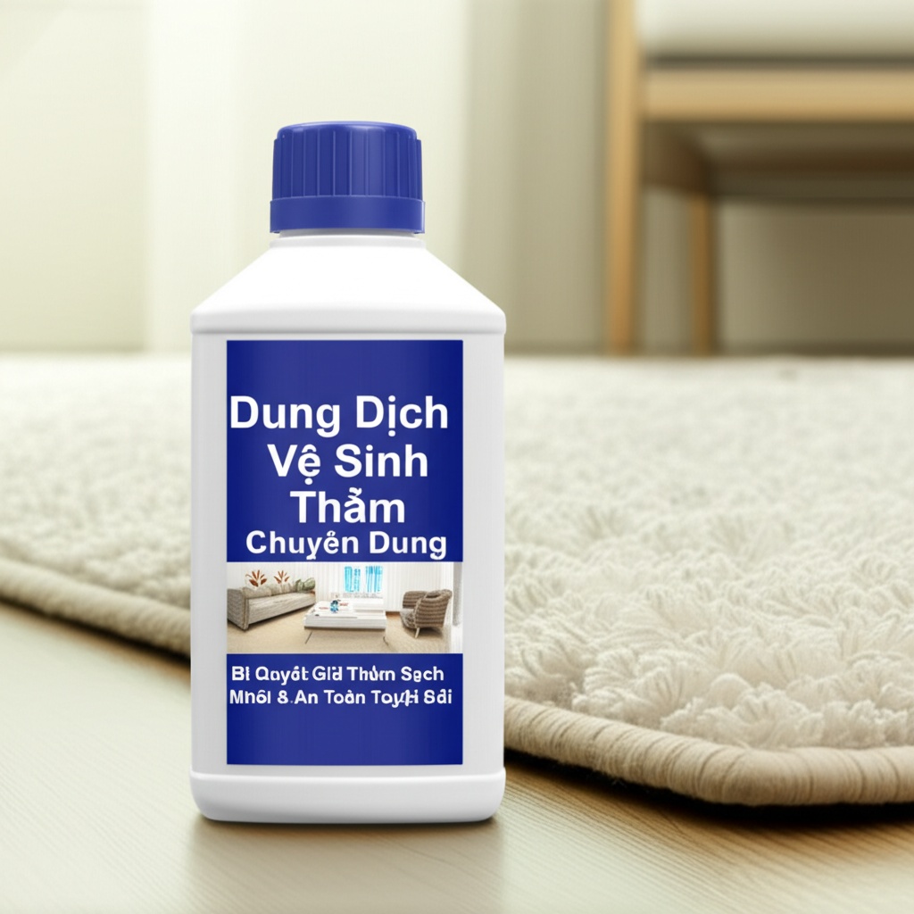 Hình minh họa cho bài viết: Dung Dịch Vệ Sinh Thảm Chuyên Dụng: Bí Quyết Giữ Thảm Sạch Như Mới & An Toàn Tuyệt Đối