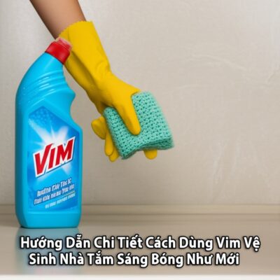 Hướng Dẫn Chi Tiết Cách Dùng Vim Vệ Sinh Nhà Tắm Sáng Bóng Như Mới