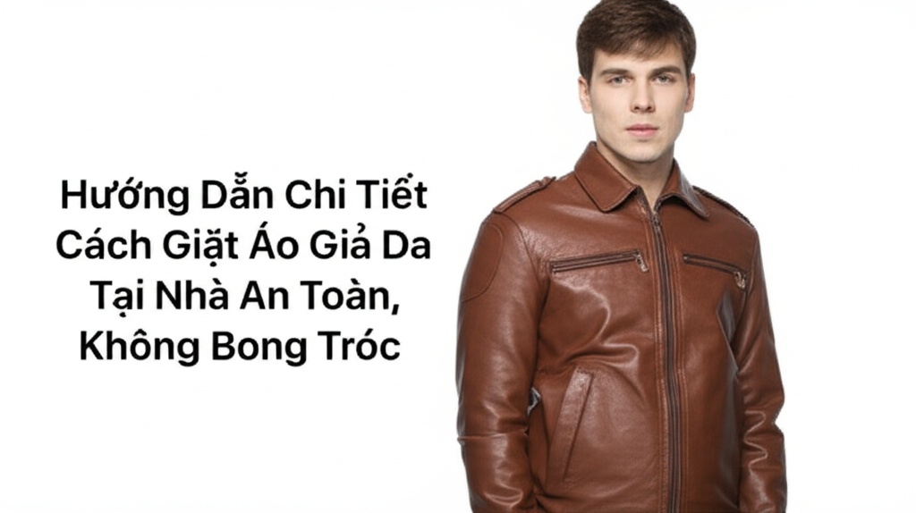 Hình minh họa cho bài viết: Hướng Dẫn Chi Tiết Cách Giặt Áo Giả Da Tại Nhà An Toàn, Không Bong Tróc
