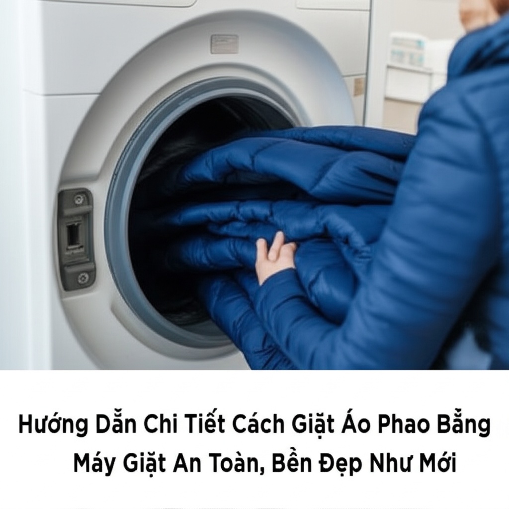 Hình minh họa cho bài viết: Hướng Dẫn Chi Tiết Cách Giặt Áo Phao Bằng Máy Giặt An Toàn, Bền Đẹp Như Mới