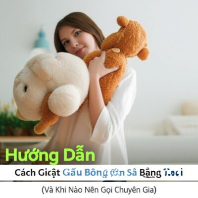 Hướng Dẫn Chi Tiết Cách Giặt Gấu Bông Lớn Bằng Tay (Và Khi Nào Nên Gọi Chuyên Gia)