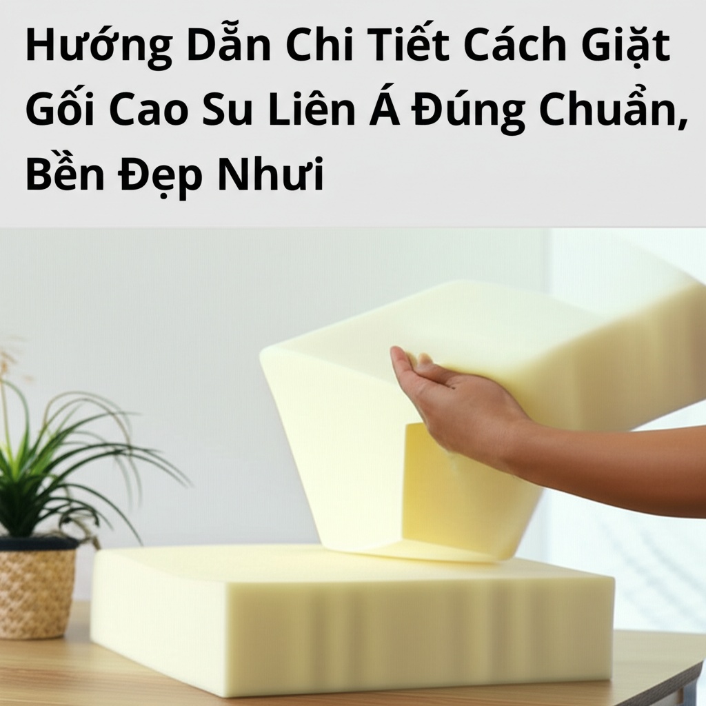 Hình minh họa cho bài viết: Hướng Dẫn Chi Tiết Cách Giặt Gối Cao Su Liên Á Đúng Chuẩn, Bền Đẹp Như Mới