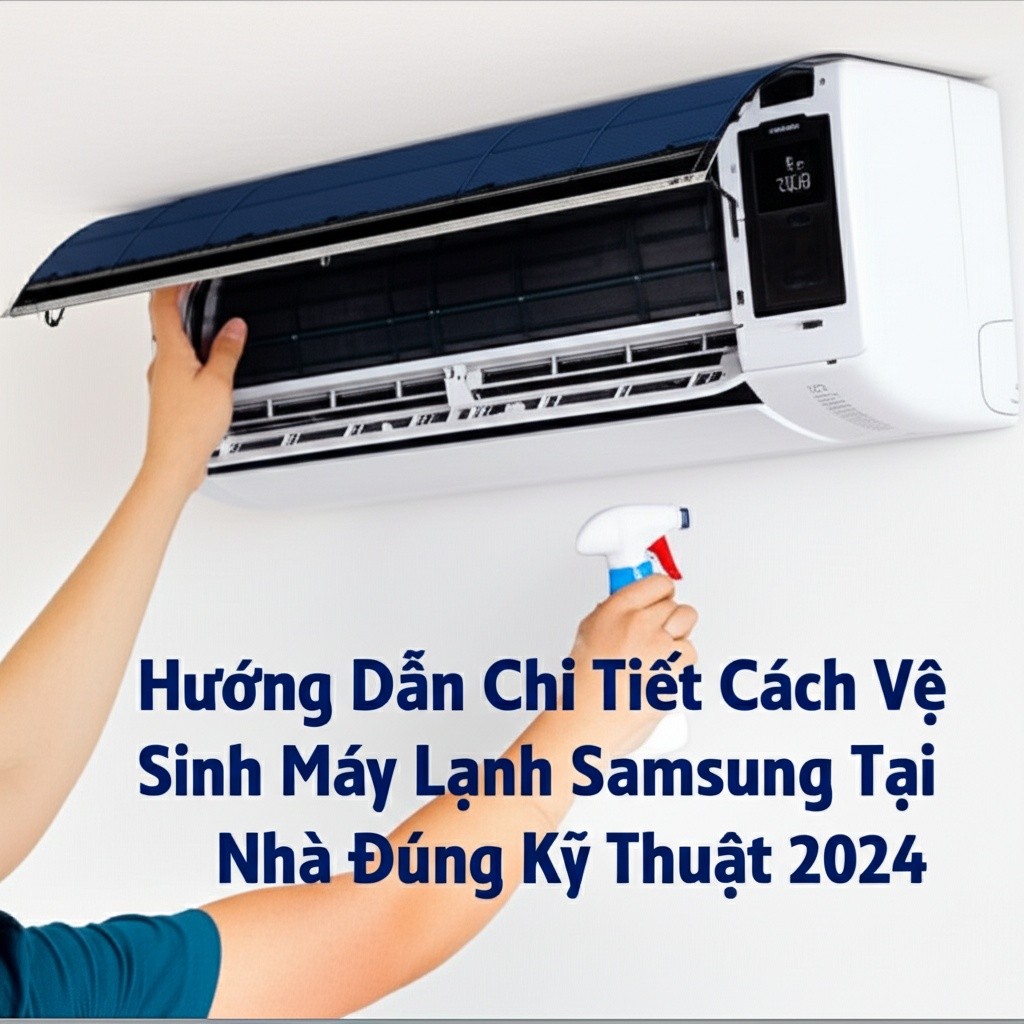 Hình minh họa cho bài viết: Hướng Dẫn Chi Tiết Cách Vệ Sinh Máy Lạnh Samsung Tại Nhà Đúng Kỹ Thuật 2024