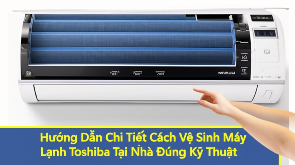 Hình minh họa cho bài viết: Hướng Dẫn Chi Tiết Cách Vệ Sinh Máy Lạnh Toshiba Tại Nhà Đúng Kỹ Thuật