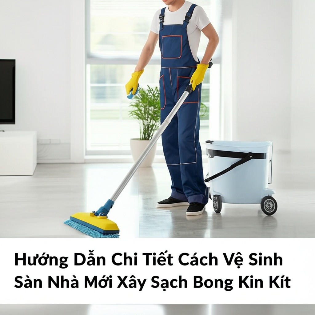 Hình minh họa cho bài viết: Hướng Dẫn Chi Tiết Cách Vệ Sinh Sàn Nhà Mới Xây Sạch Bong Kin Kít