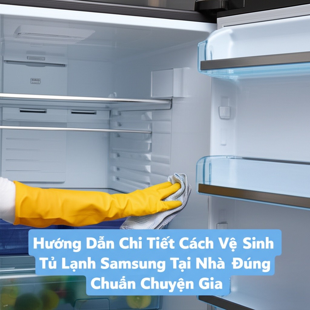 Hình minh họa cho bài viết: Hướng Dẫn Chi Tiết Cách Vệ Sinh Tủ Lạnh Samsung Tại Nhà Đúng Chuẩn Chuyên Gia