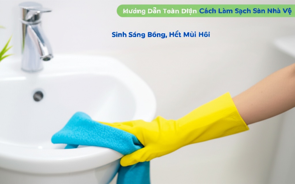 Hình minh họa cho bài viết: Hướng Dẫn Toàn Diện Cách Làm Sạch Sàn Nhà Vệ Sinh Sáng Bóng, Hết Mùi Hôi