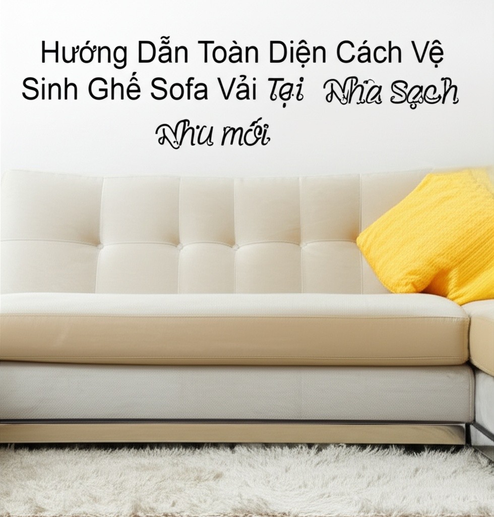 Hình minh họa cho bài viết: Hướng Dẫn Toàn Diện Cách Vệ Sinh Ghế Sofa Vải Tại Nhà Sạch Như Mới